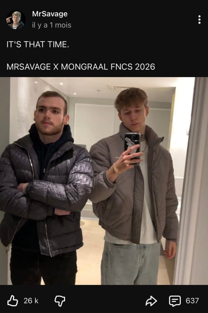 Mongraal et MrSavage, duo légendaire sur Fornite.