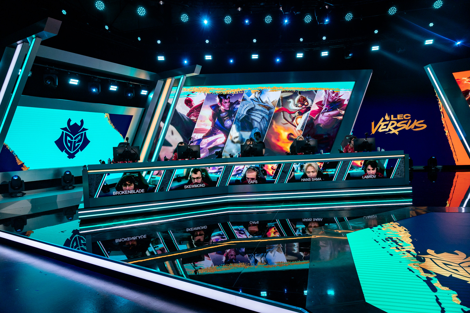 Studio LEC Berlin G2 Esports en pleine partie