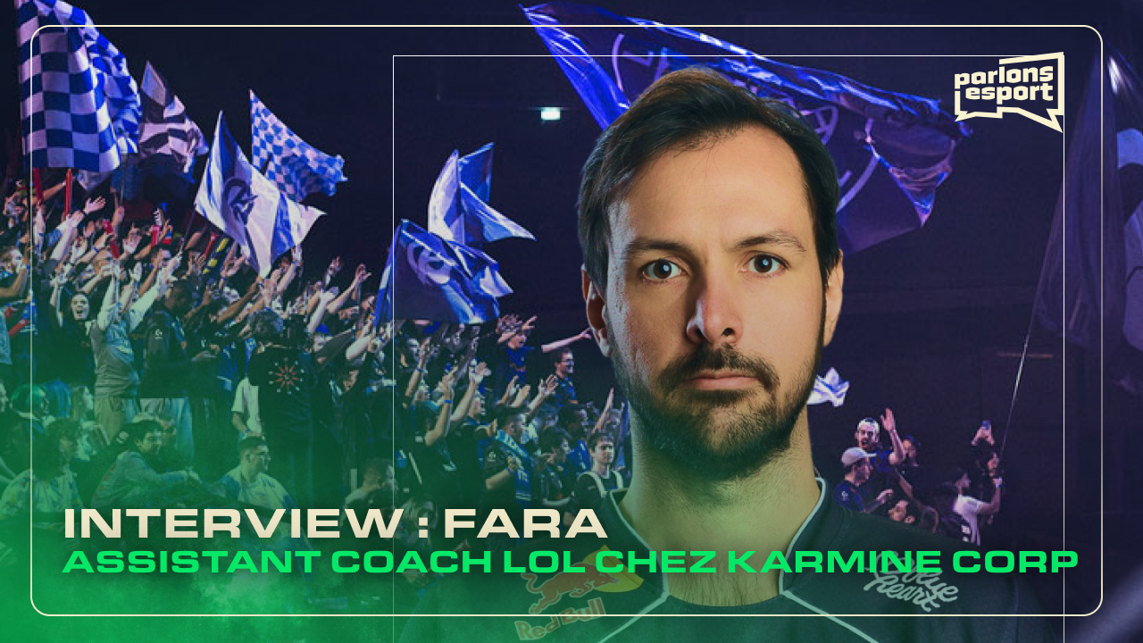 Benjamin « Fara » Stoffel, assistant coach de l'équipe Karmine Corp Blue en LEC Versus sur le jeu League of Legends de Riot Games.