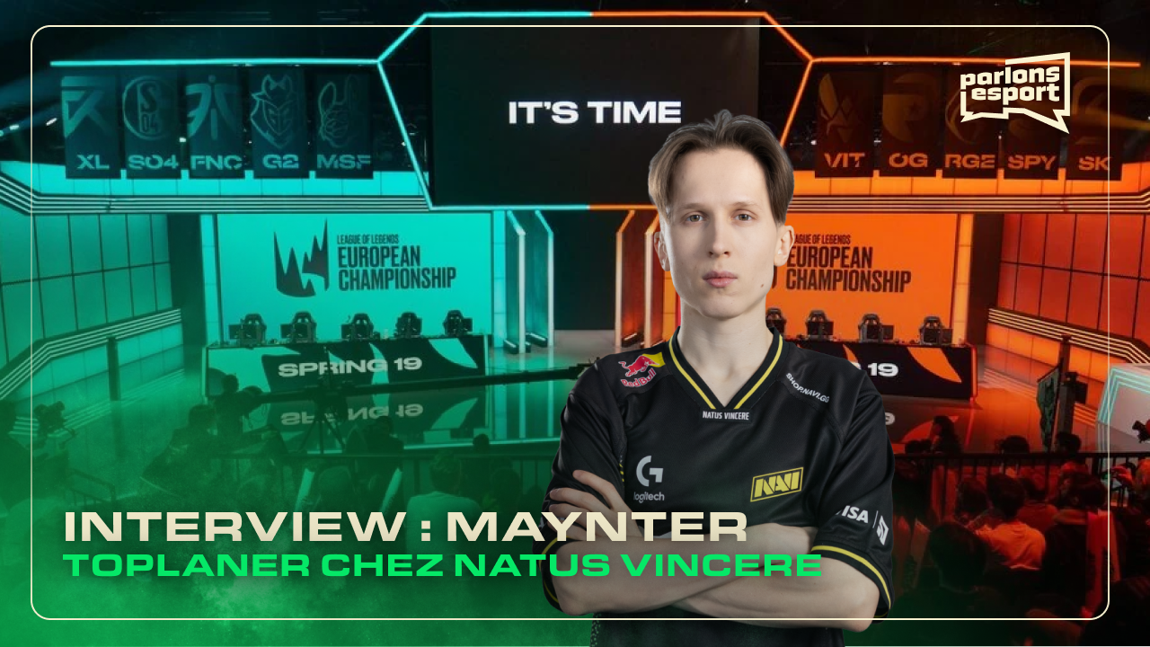 Volodymyr "Maynter" Sorokin, joueur et toplaner de l'équipe NAVI en LEC Versus sur le jeu League of Legends de Riot Games.