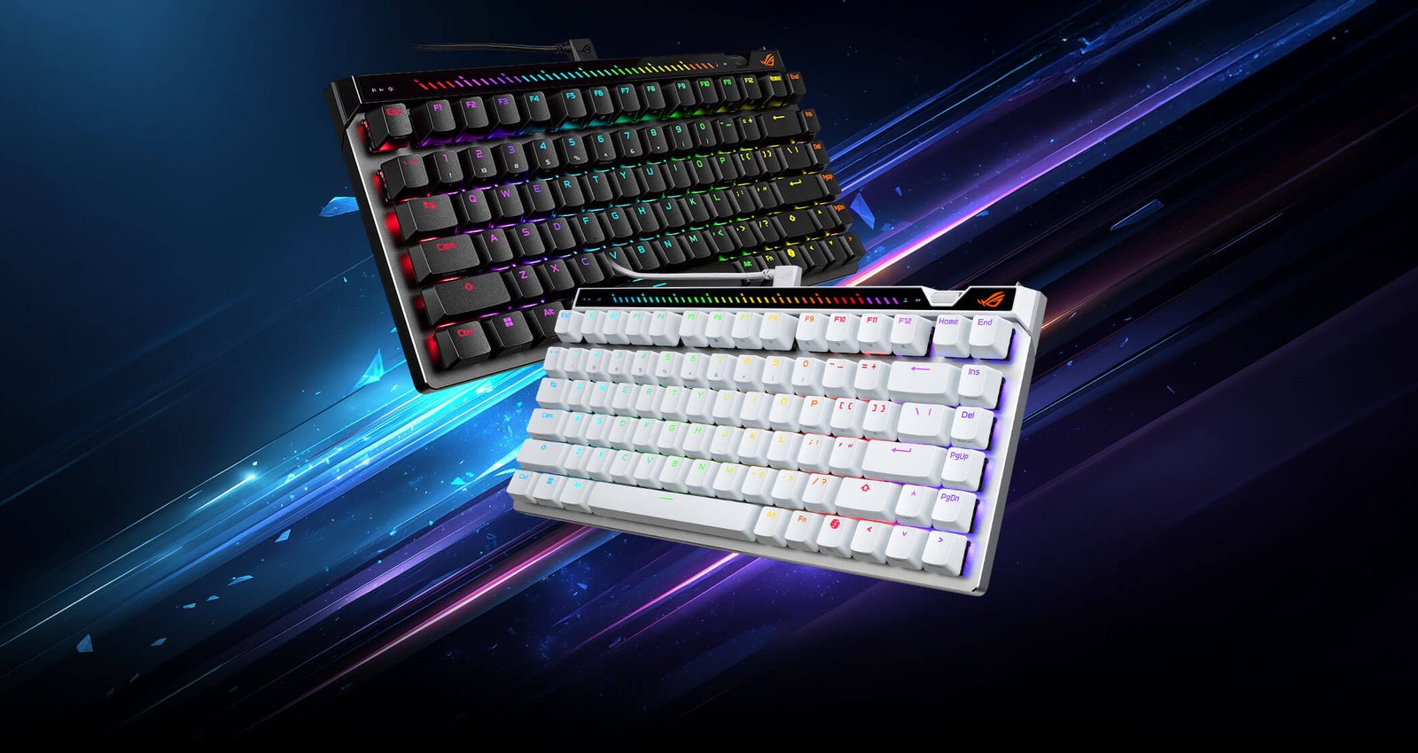 Le clavier Asus ROG Falchion ACE 75 HE. Crédit : Asus ROG.