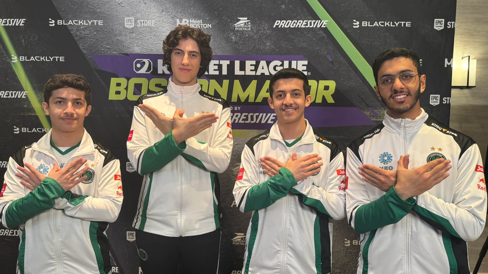 Falcons au Major RLCS de Boston. Crédits : Rocket League Esports on IG.