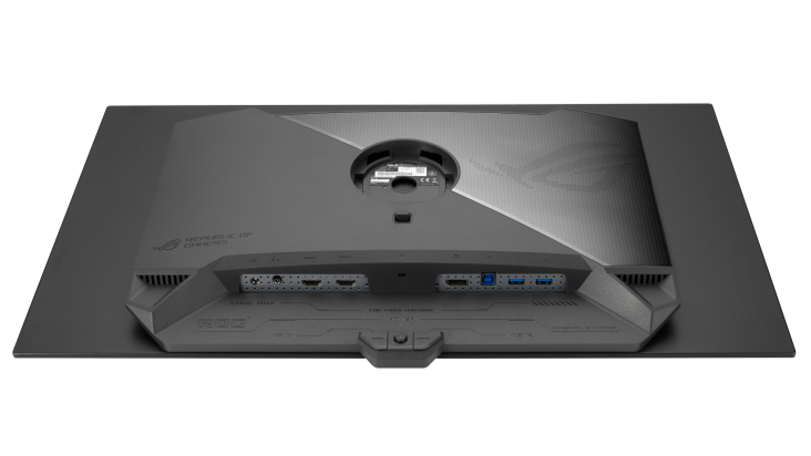 Connectiques du ROG Strix OLED XG27AQDMG : ports HDMI, DisplayPort et hub USB pour une installation gaming complète.
