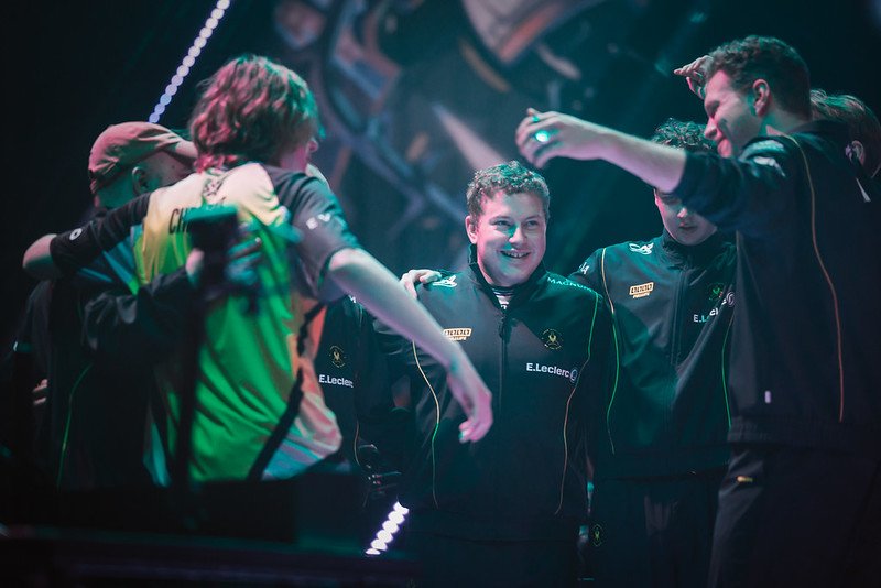 Team Vitality, équipe Valorant composée de Profek, Sayonara, Chronicle, Derke, Jamppi, après sa défaite face à Paper Rex aux Masters de Londre.
