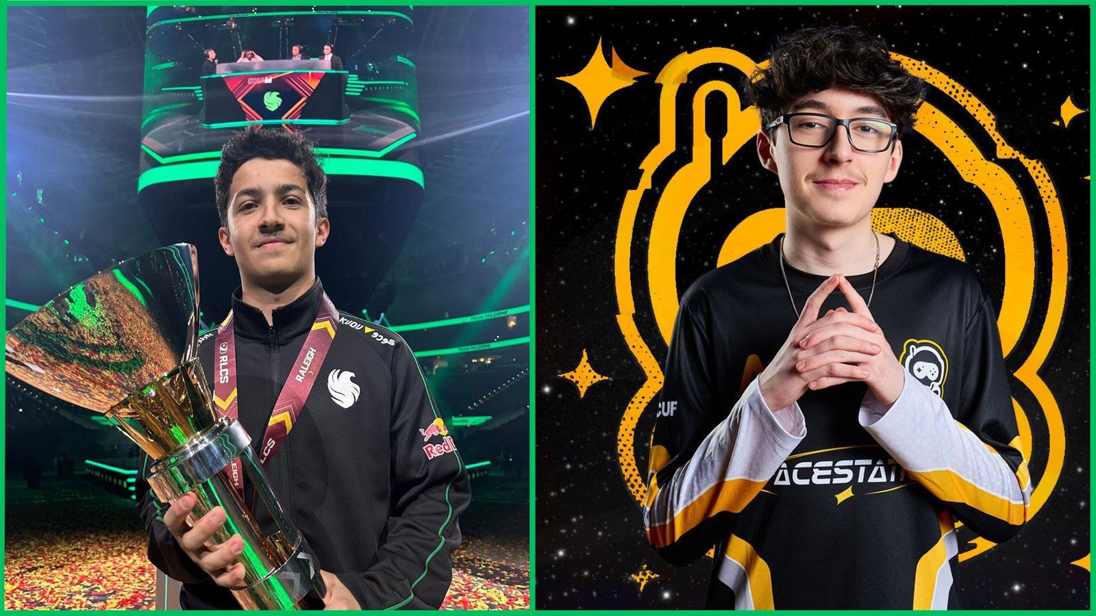 Rw9, Kiileerrz, Reveal, Zach remportent les RLCS 2v2 et se qualifient pour les Worlds. Crédits : Spacestation Gaming et liquipedia.