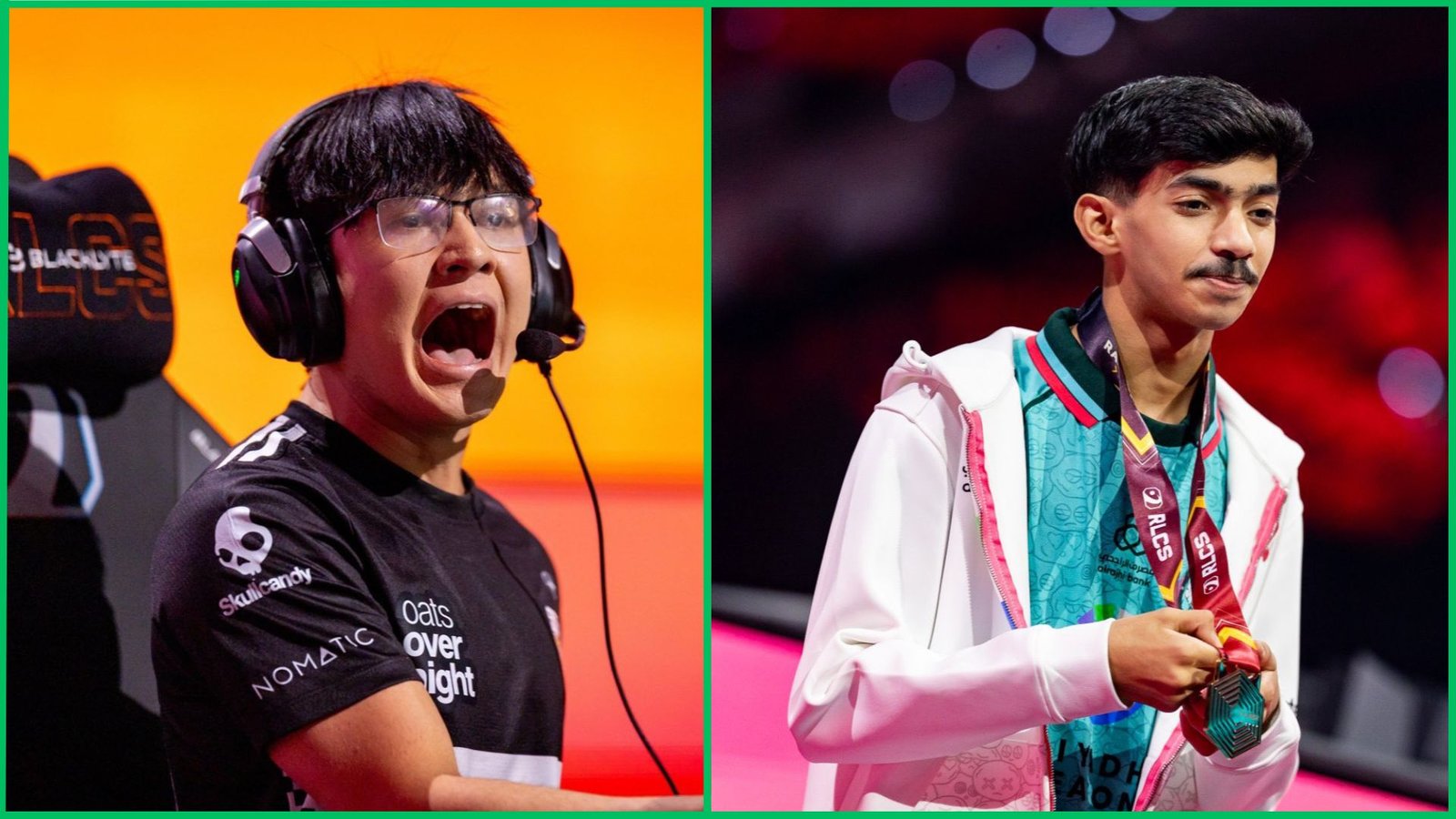 Diaz et Nwpo remportent les Open RLCS 1v1 NA et MENA. Crédits : Rocket League Esports, Spacestation Gaming et Twisted Minds