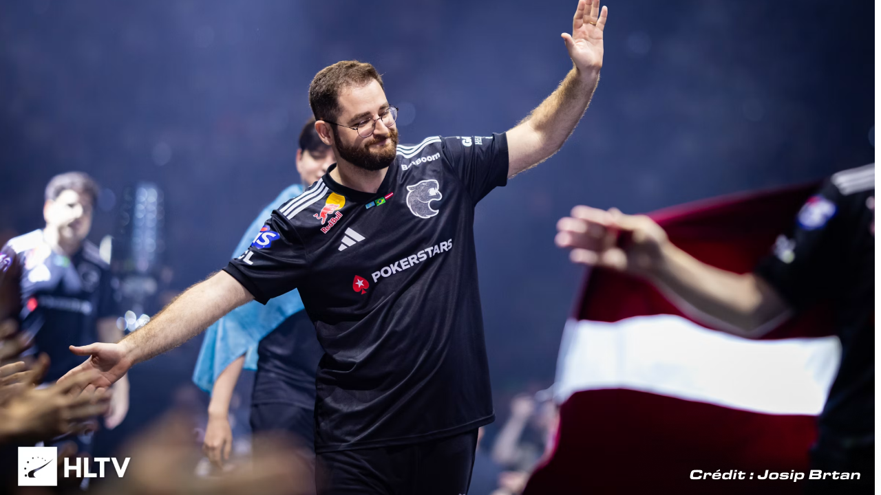 Gabriel "FalleN" Toledo, joueur et IGL Counter Strike de l'équipe de Furia avant le match face à Aurora aux IEM Cologne Major 2026.