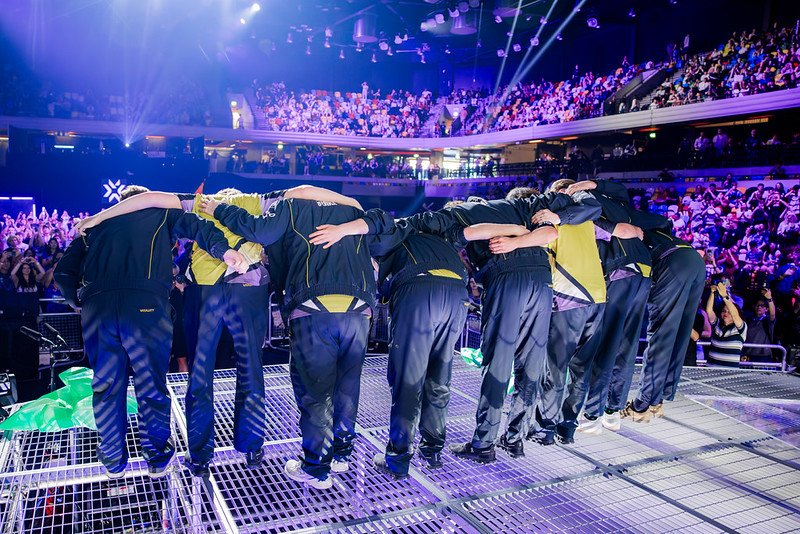 Team Vitality s'incline après leur défaite face à LEVIATAN aux Masters de Londres 2026. Crédit photo : Colin Young Wolff