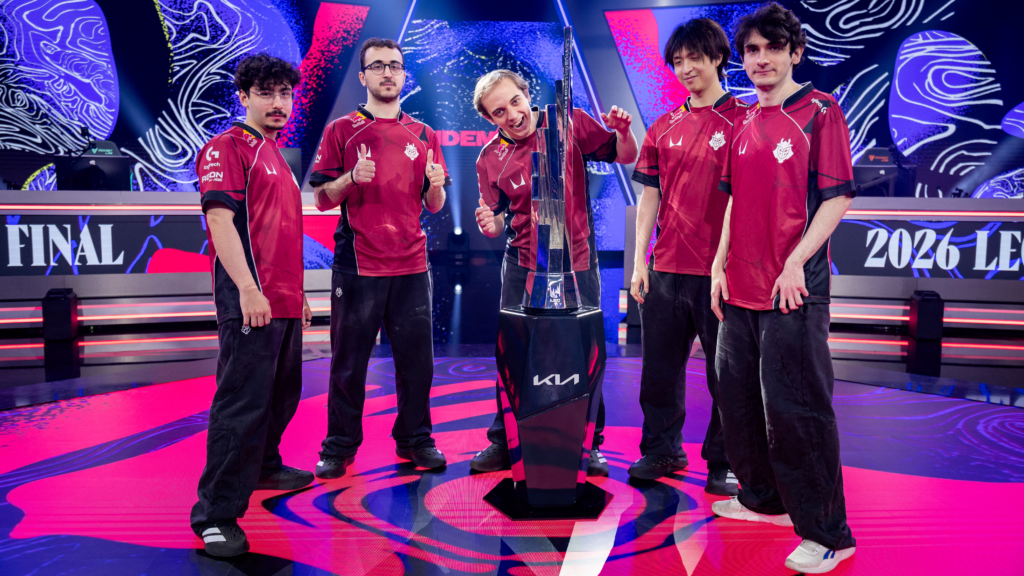 Le roster G2 Esports, vainqueur lors de la Grande Finale du LEC Spring Split face à la Karmine Corp (3-2). 