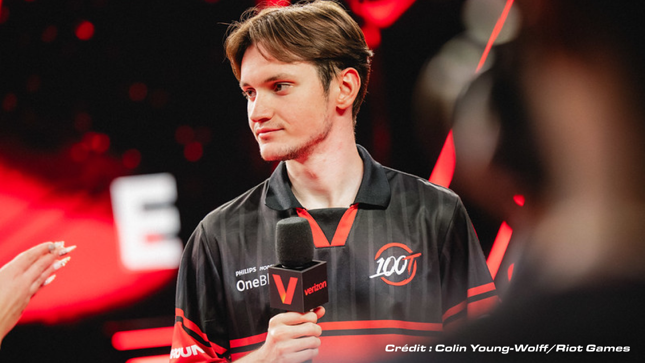 Sean "bang" Bezerra, joueur Valorant de l'équipe 100 Thieves aux EWC 2026.