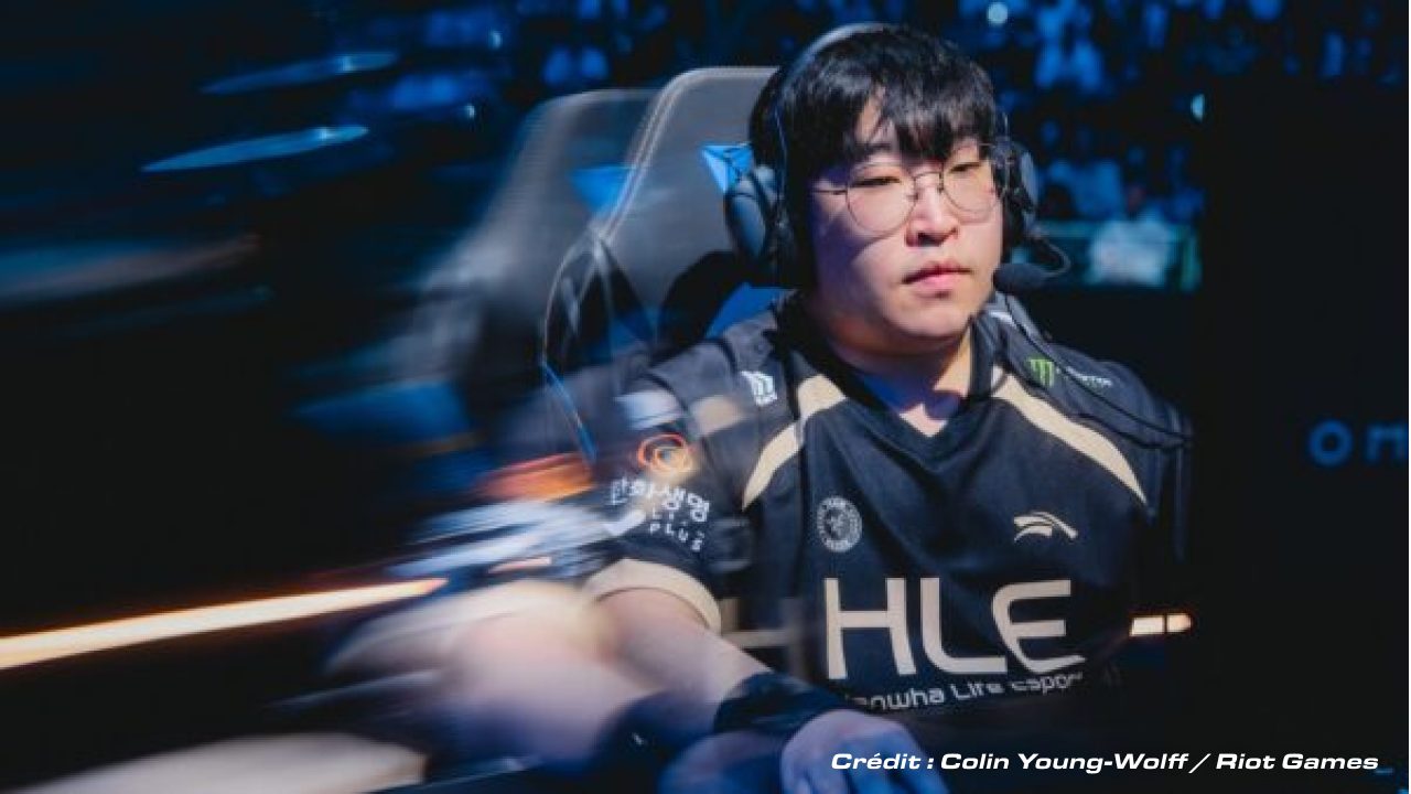Delight, joueur de Hanwha Life Esports (HLE). Crédits : Colin Young-Wolff / Riot Games