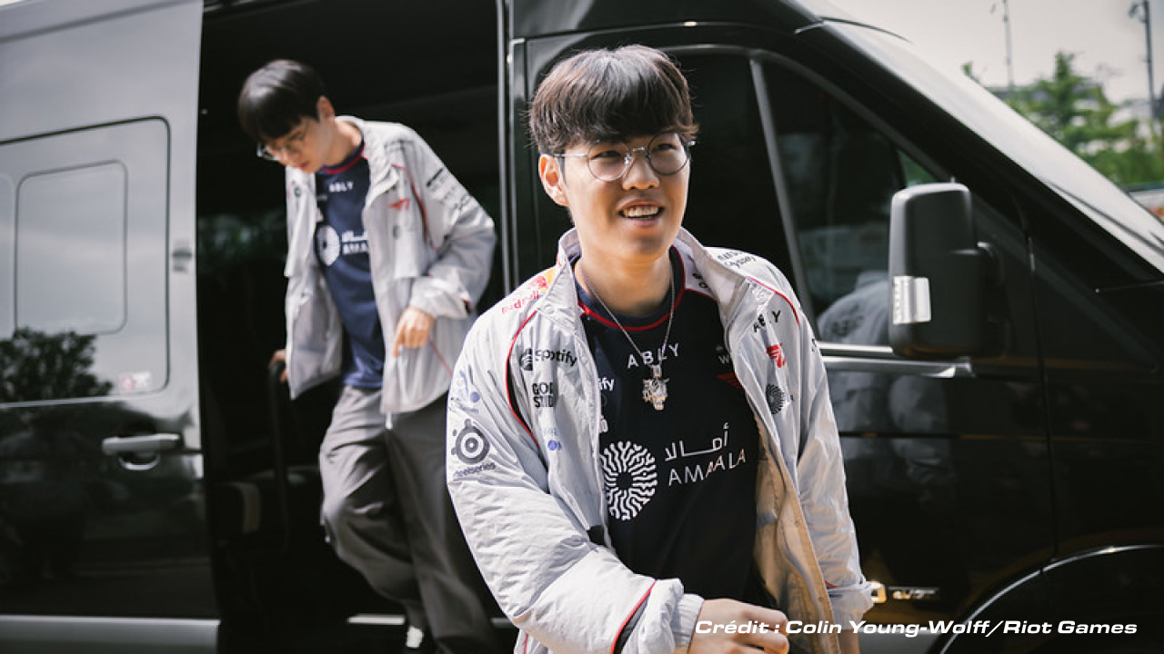 Mun "Oner" Hyeon-jun, joueur et jungler de l'équipe T1 sur League of Legends à l'EWC 2026.