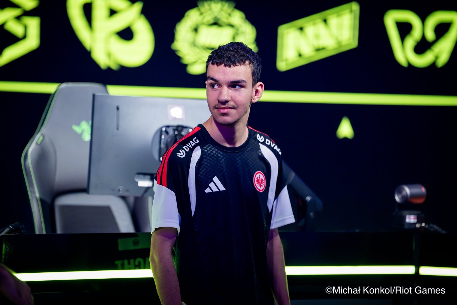 Jamelinho123, joueur chez Eintracht Frankfurt Esports, pendant les Play-Ins du Stage 2 VCT EMEA.