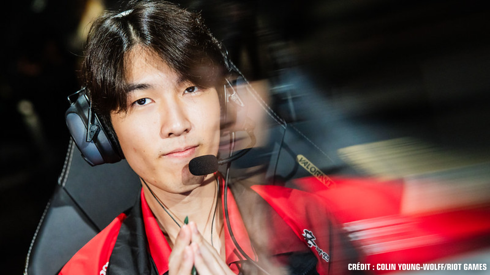 Rb, joueur chez Nongshim RedForce, pendant les Champions Shanhgai 2026.